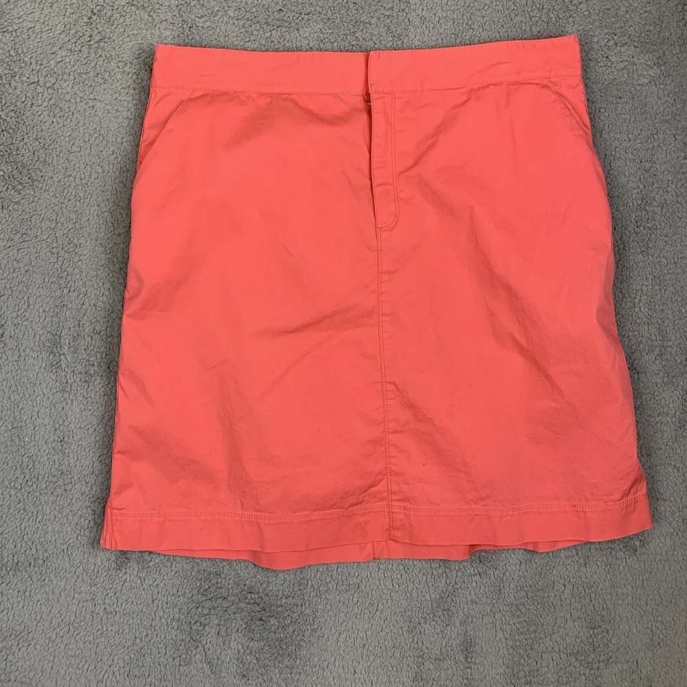 Lafayette 148 Shirt Womens Size 16 New York Coral Orange Pink Zipper Side Pencil